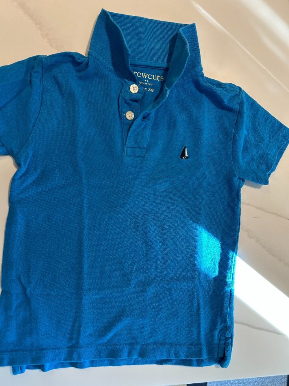 CREWCUTS Boys Dark Turquoise Blue Polo